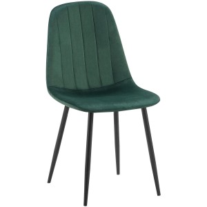 Silla de Confidente AMBRA, en terciopelo color negro