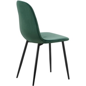 Silla de Confidente AMBRA, en terciopelo color negro