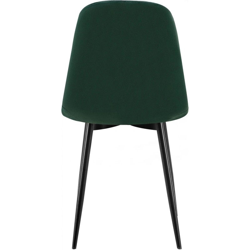 Silla de Confidente AMBRA, en terciopelo color negro