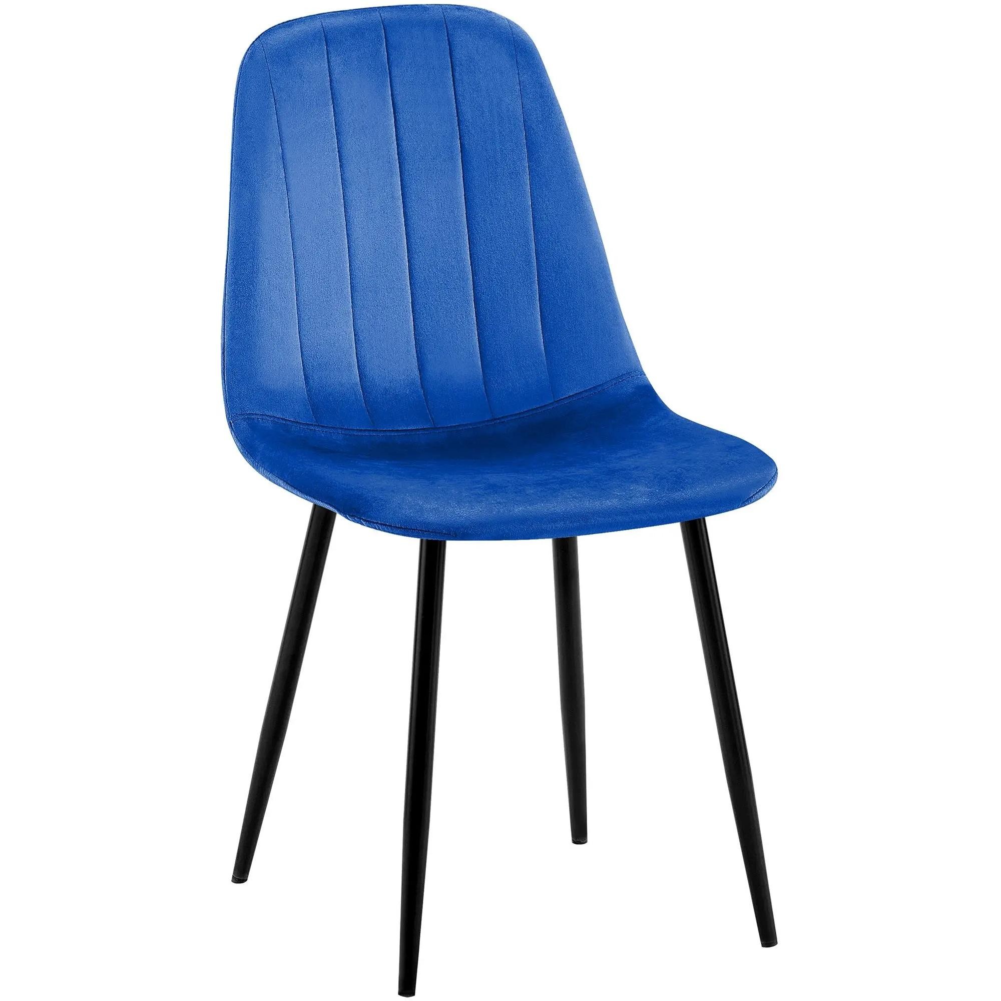 Silla de Confidente AMBRA, Diseño Moderno y Sofisticado, en Terciopelo color Negro
