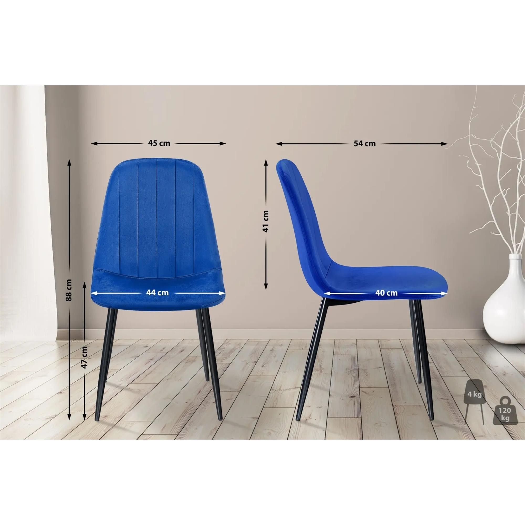 Silla de Confidente AMBRA, Diseño Moderno y Sofisticado, en Terciopelo color Negro