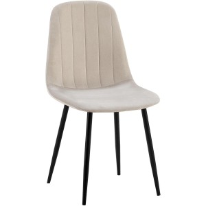 Silla de Confidente AMBRA, en terciopelo color negro