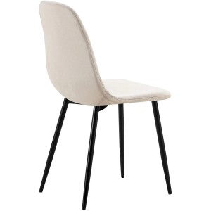 Silla de Confidente AMBRA, en terciopelo color negro