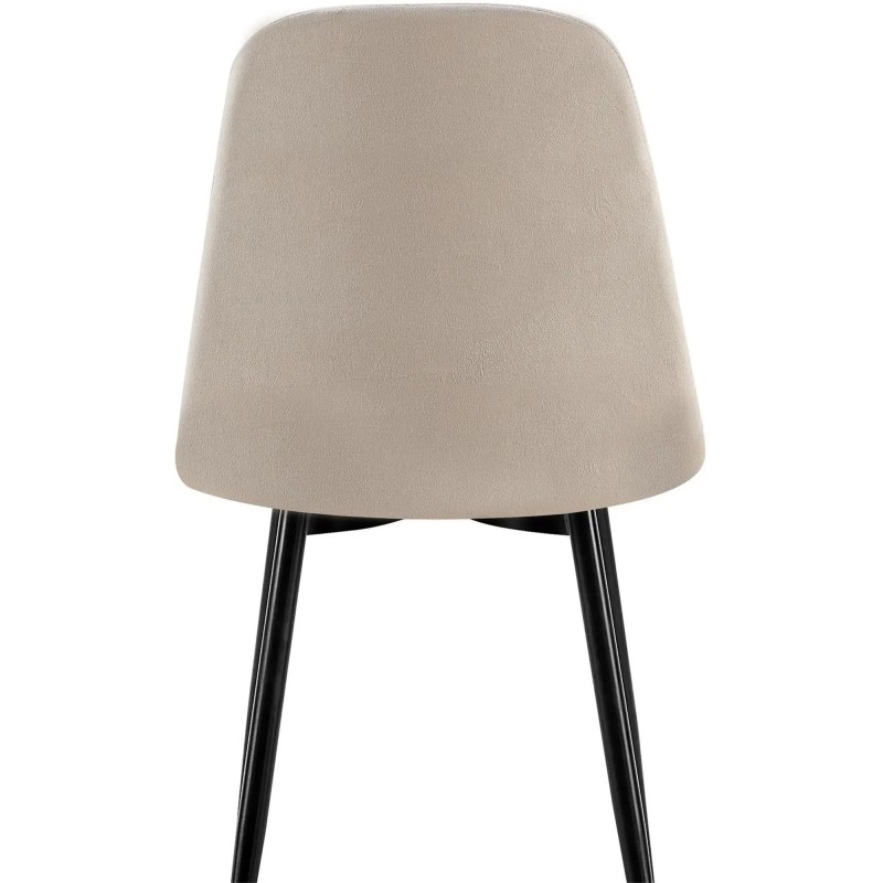 Silla de Confidente AMBRA, en terciopelo color negro