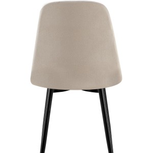 Silla de Confidente AMBRA, en terciopelo color negro