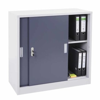 Armario Archivador PRINCE 2 PUERTAS, 90x45x90 cm, Gris Antracita