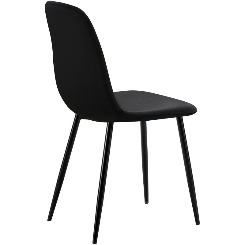 Silla de Confidente AMBRA, en terciopelo color negro