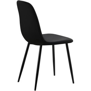 Silla de Confidente AMBRA, en terciopelo color negro