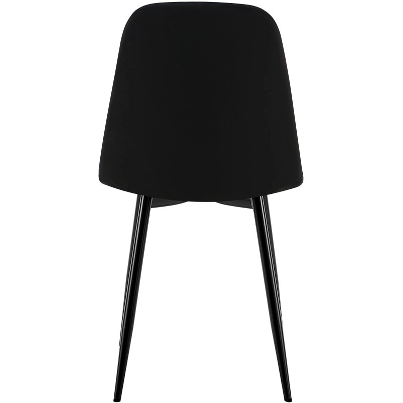 Silla de Confidente AMBRA, en terciopelo color negro