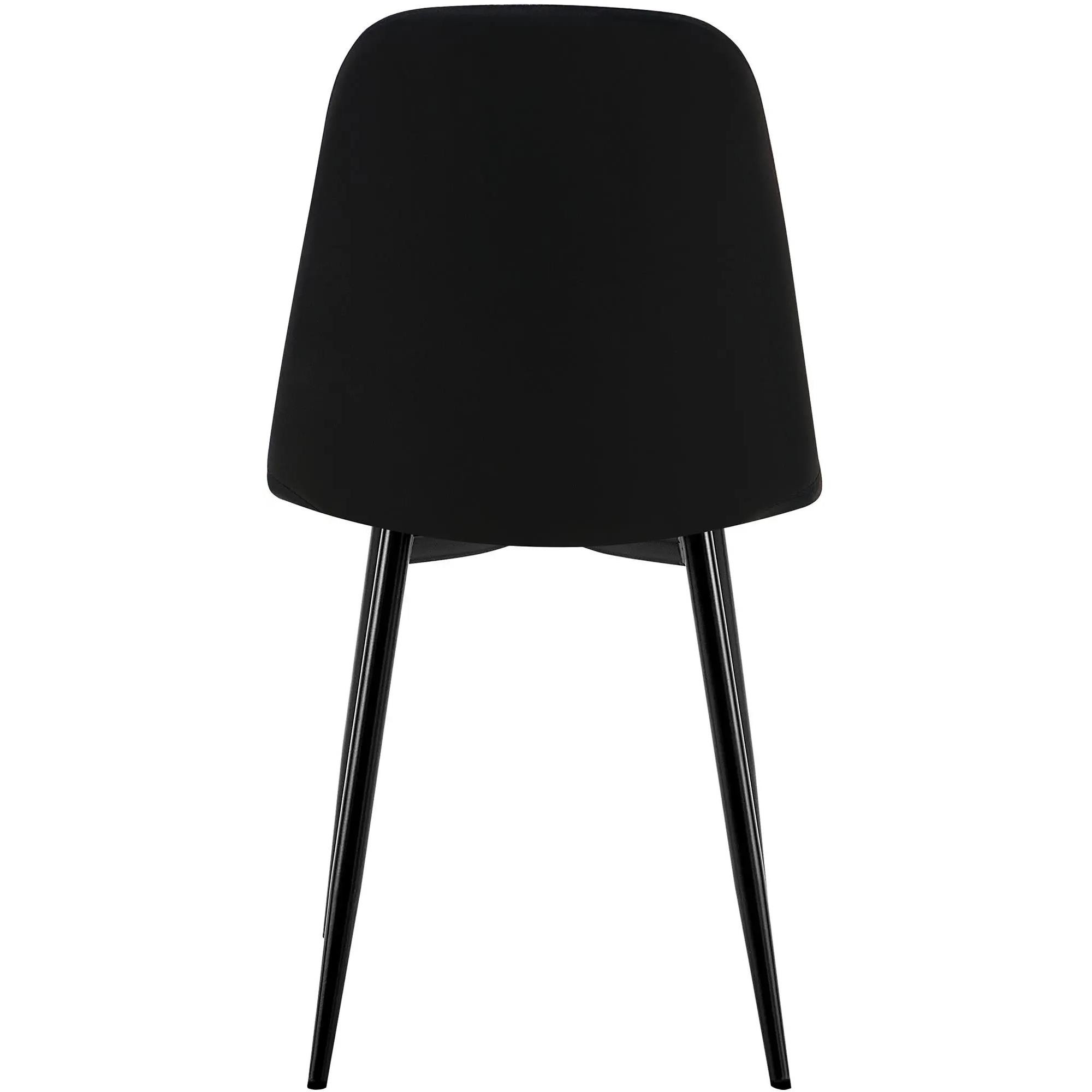Silla de Confidente AMBRA, Diseño Moderno y Sofisticado, en Terciopelo color Negro