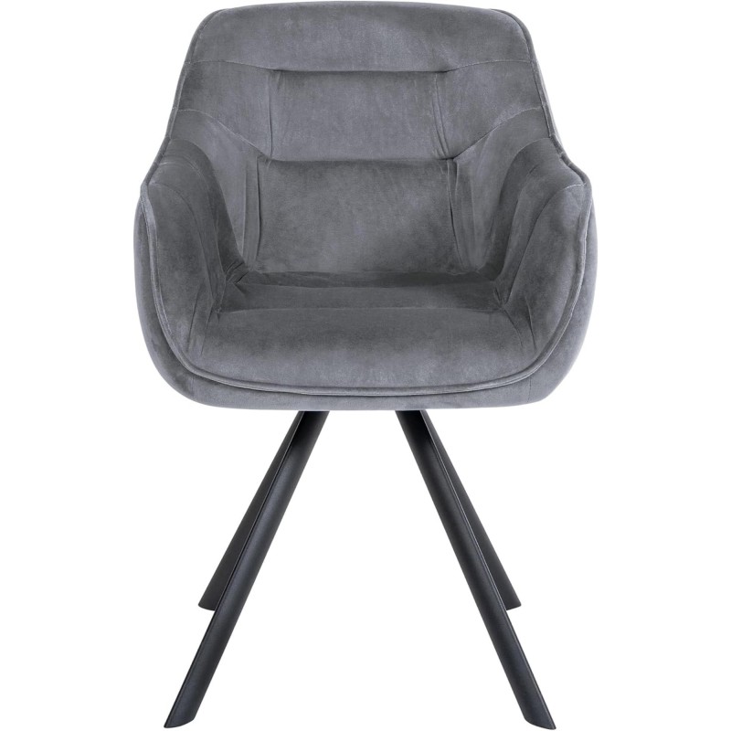 Silla de Confidente CLODIS en Terciopelo color Negro