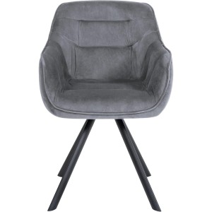 Silla de Confidente CLODIS en Terciopelo color Negro
