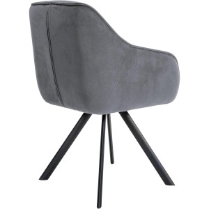 Silla de Confidente CLODIS en Terciopelo color Negro