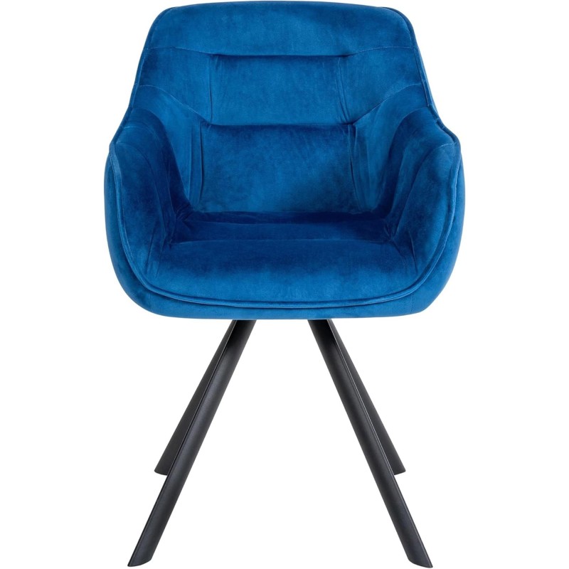 Silla de Confidente CLODIS en Terciopelo color Negro