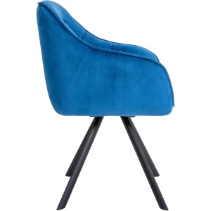 Silla de Confidente CLODIS en Terciopelo color Negro