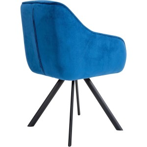 Silla de Confidente CLODIS en Terciopelo color Negro