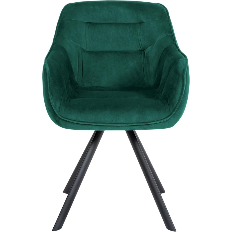 Silla de Confidente CLODIS en Terciopelo color Negro