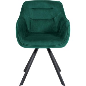 Silla de Confidente CLODIS en Terciopelo color Negro