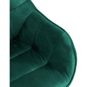 Silla de Confidente CLODIS en Terciopelo color Negro