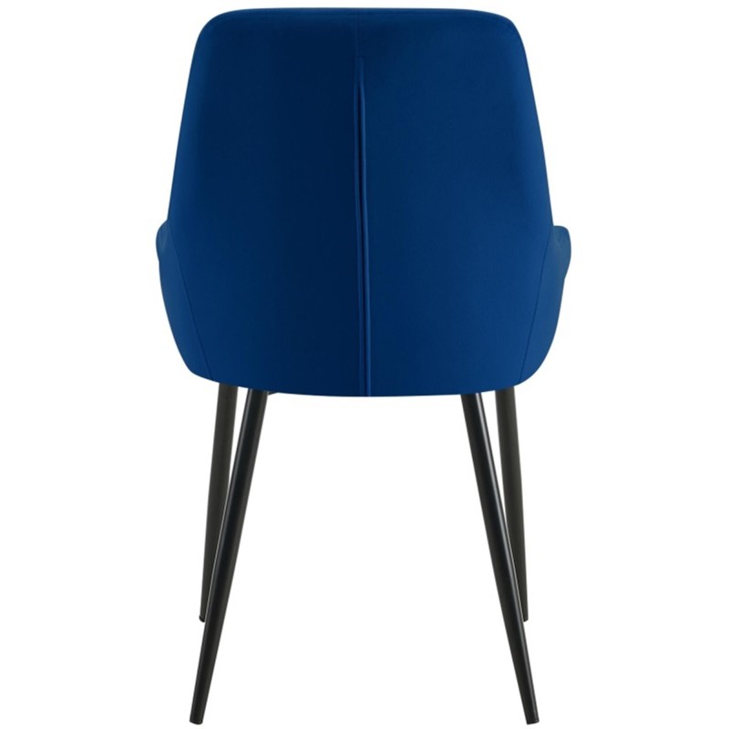 Silla de Confidente ANKARA, gran acolchado, en terciopelo color Negro