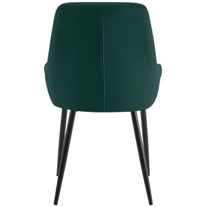 Silla de Confidente ANKARA, gran acolchado, en terciopelo color Negro