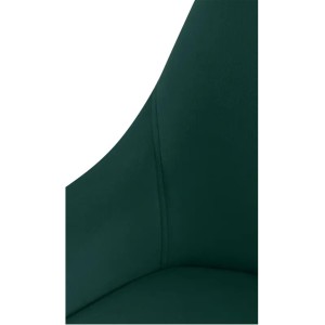 Silla de Confidente ANKARA, gran acolchado, en terciopelo color Negro