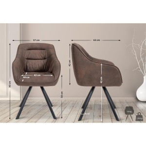 Silla de Confidente CLODIS en Tela color Negro