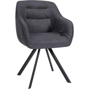 Silla de Confidente CLODIS en Tela color Negro