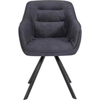 Silla de Confidente CLODIS en Tela color Negro 2