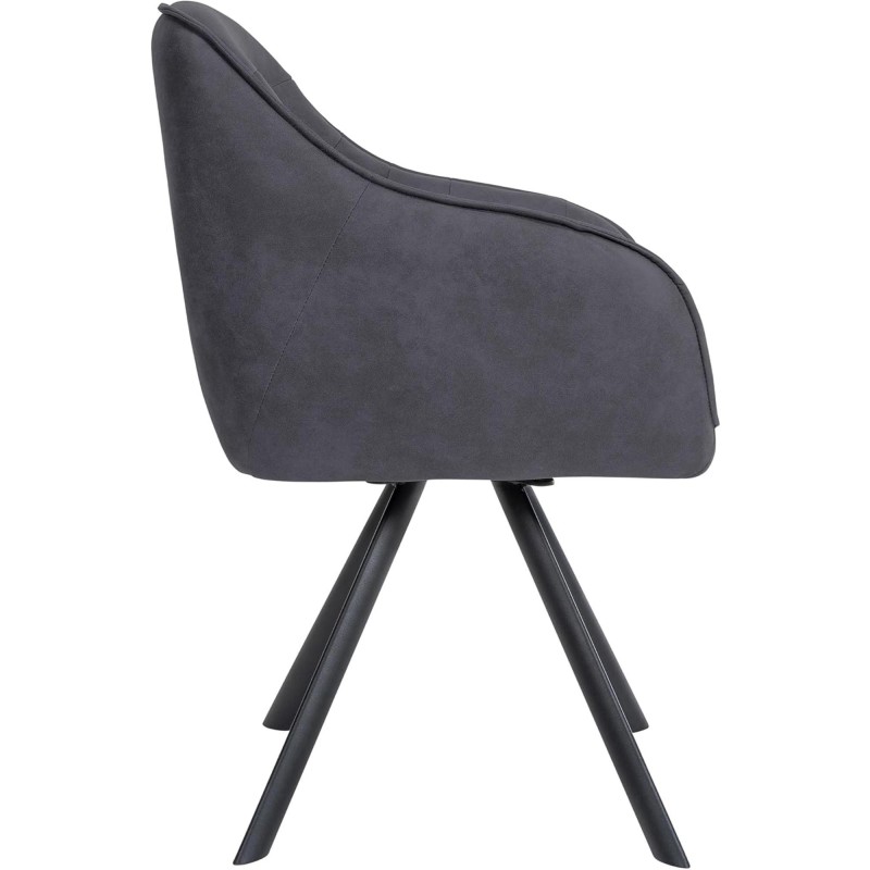 Silla de Confidente CLODIS en Tela color Negro
