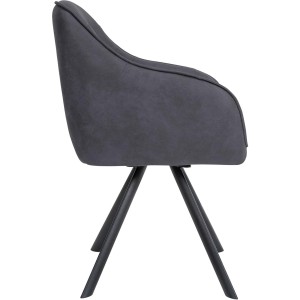 Silla de Confidente CLODIS en Tela color Negro