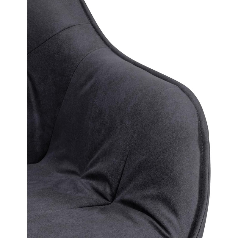 Silla de Confidente CLODIS en Tela color Negro