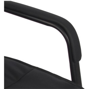 Silla de Confidente HIBERT, estructura metálica negra, en piel gris