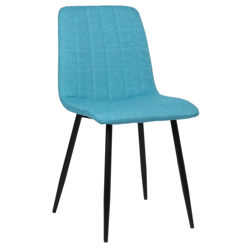 Silla de Confidente DAITONA, Moderna y elegante, en Tela color Negro