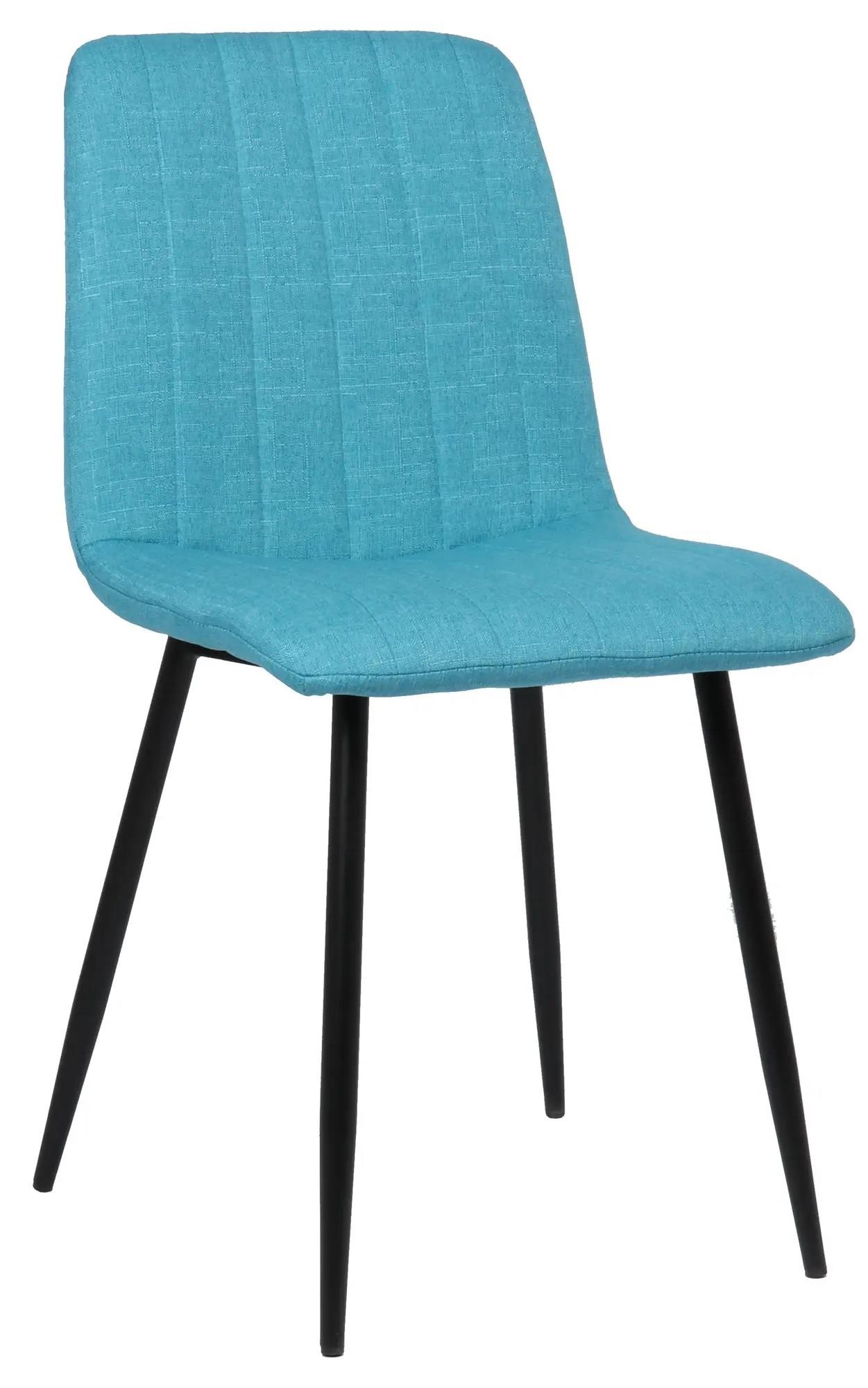 Silla de Confidente DAITONA, Diseño Moderno, Patas Metálicas, en Tela color Negro