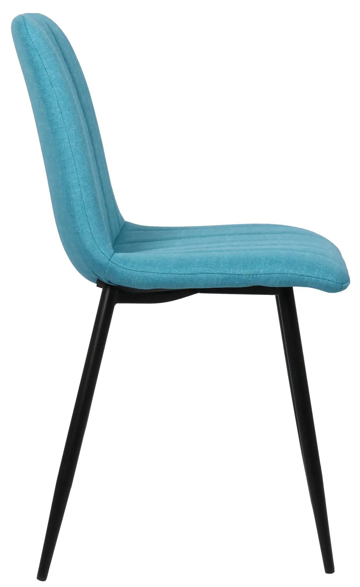 Silla de Confidente DAITONA, Diseño Moderno, Patas Metálicas, en Tela color Negro