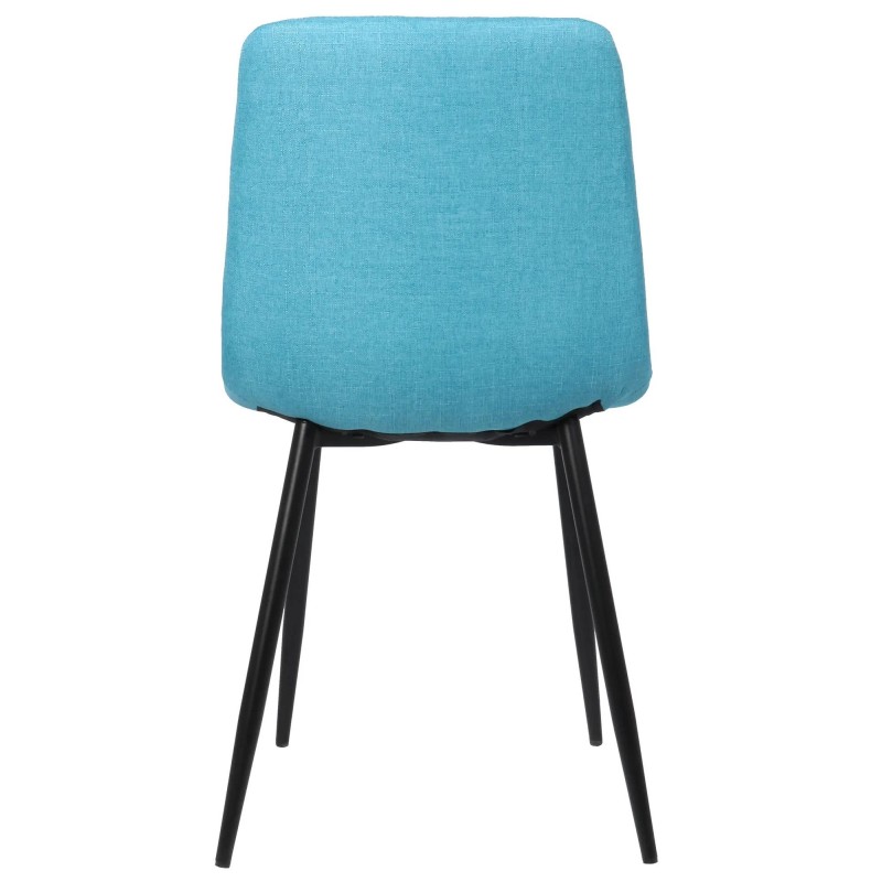 Silla de Confidente DAITONA, Moderna y elegante, en Tela color Negro