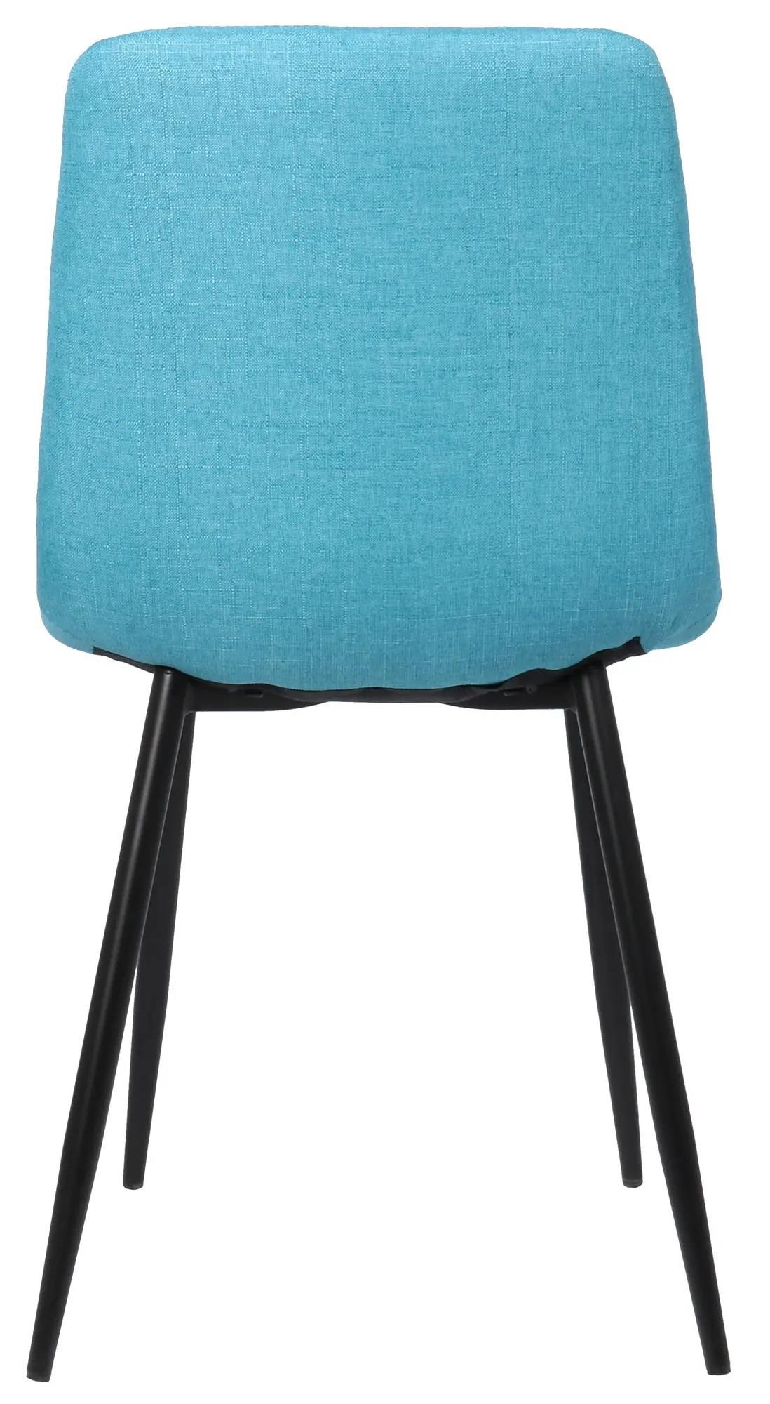 Silla de Confidente DAITONA, Diseño Moderno, Patas Metálicas, en Tela color Negro