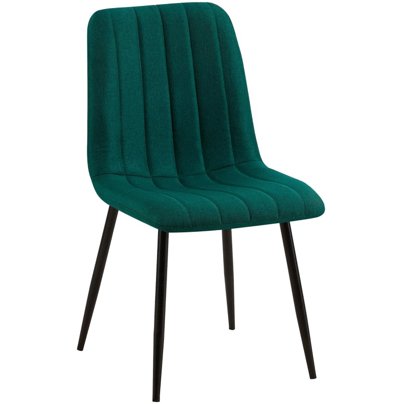 Silla de Confidente DAITONA, Moderna y elegante, en Tela color Negro