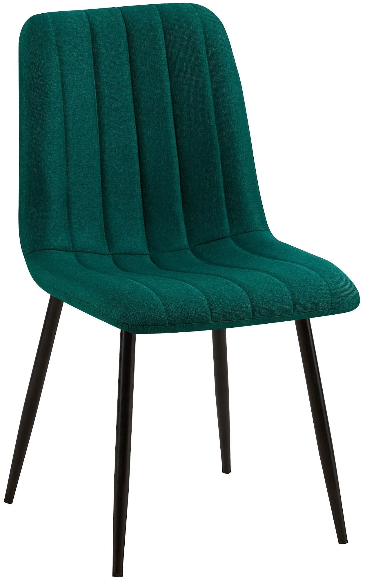 Silla de Confidente DAITONA, Diseño Moderno, Patas Metálicas, en Tela color Negro