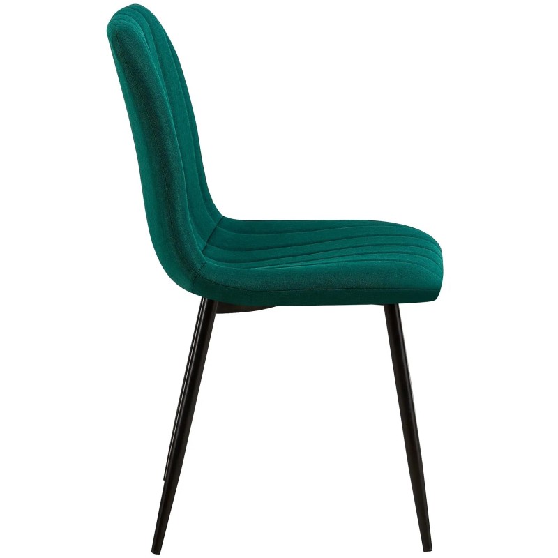 Silla de Confidente DAITONA, Moderna y elegante, en Tela color Negro