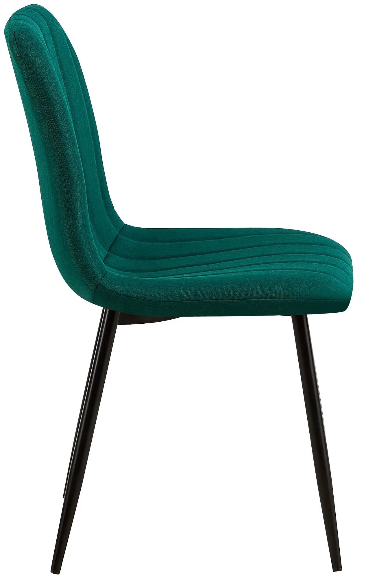 Silla de Confidente DAITONA, Diseño Moderno, Patas Metálicas, en Tela color Negro