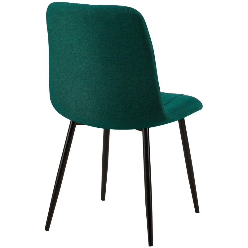 Silla de Confidente DAITONA, Moderna y elegante, en Tela color Negro