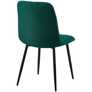 Silla de Confidente DAITONA, Moderna y elegante, en Tela color Negro