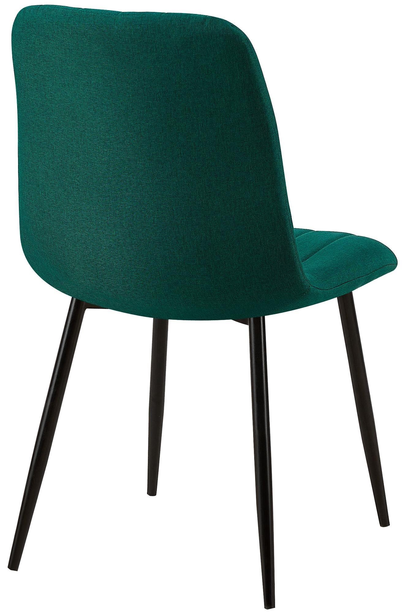 Silla de Confidente DAITONA, Diseño Moderno, Patas Metálicas, en Tela color Negro