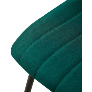 Silla de Confidente DAITONA, Moderna y elegante, en Tela color Negro