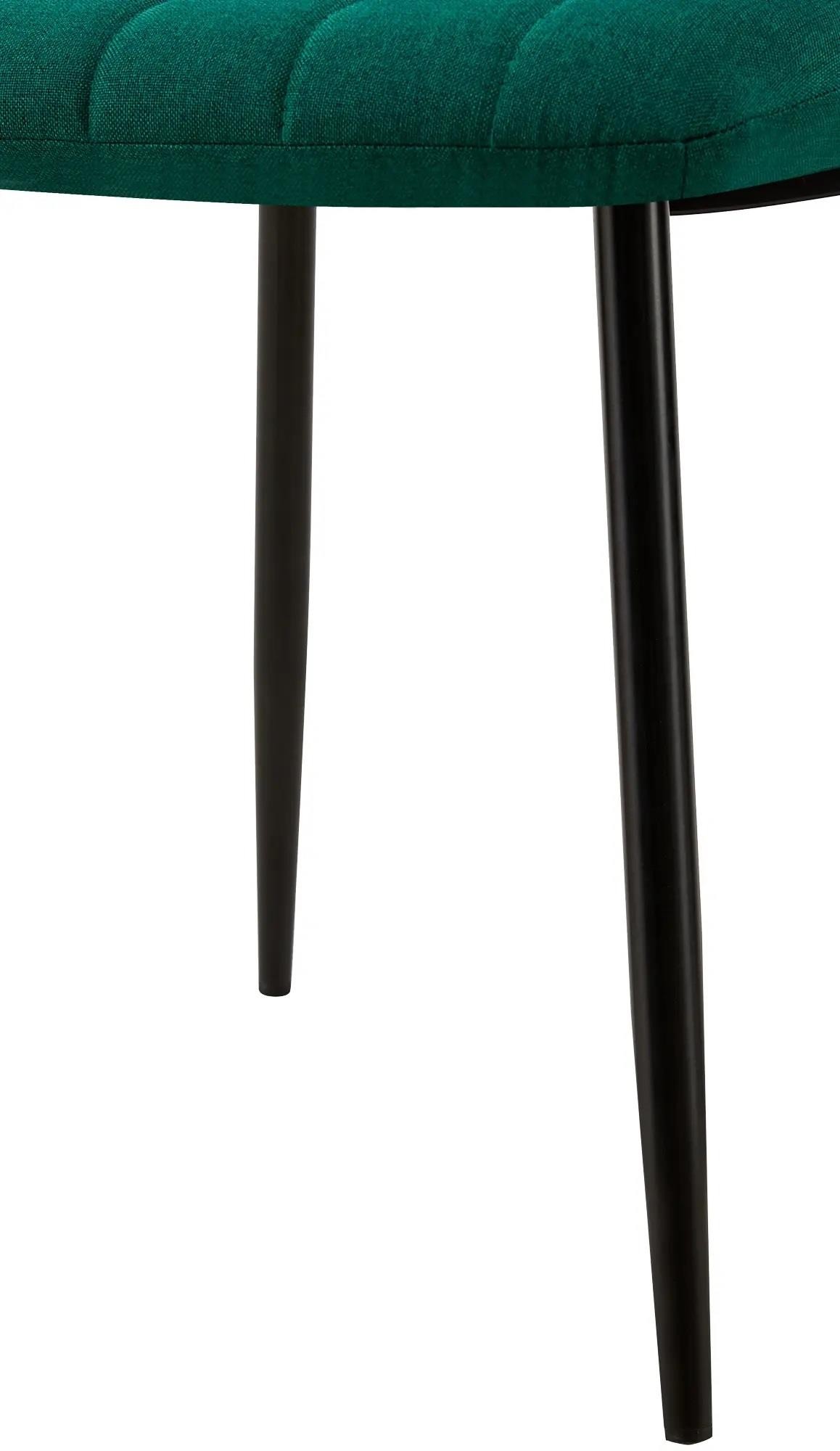 Silla de Confidente DAITONA, Diseño Moderno, Patas Metálicas, en Tela color Negro
