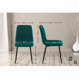 Silla de Confidente DAITONA, Moderna y elegante, en Tela color Negro