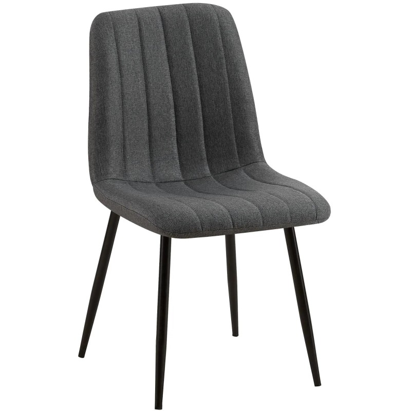 Silla de Confidente DAITONA, Moderna y elegante, en Tela color Negro
