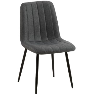 Silla de Confidente DAITONA, Moderna y elegante, en Tela color Negro